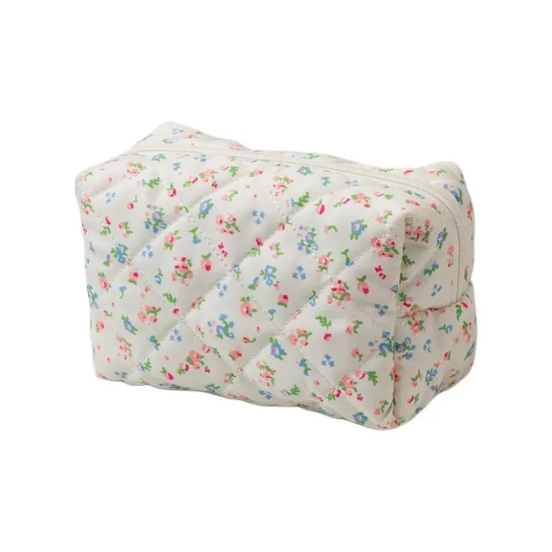 ZHIYIN Travel Floral Skincare Storage Bag, Small Floral Storage Portable Wash Bag For Women's Make up Tools-4