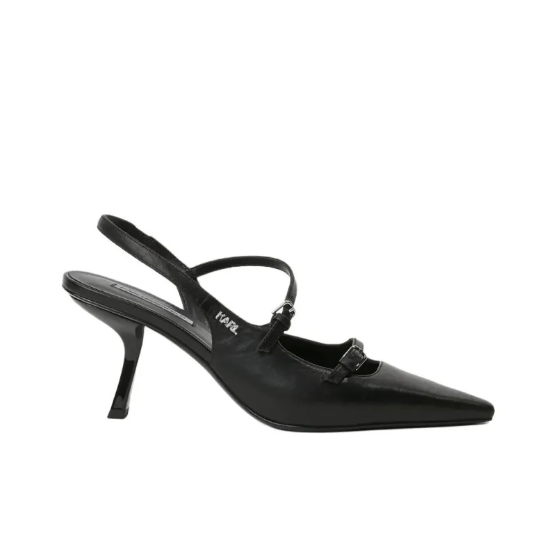 KARL LAGERFELD Karmel Slim Heel High Heels Women's Black-1