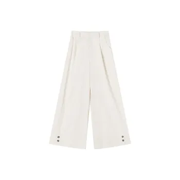 XIANGYING Casual Pants Women's Heron White