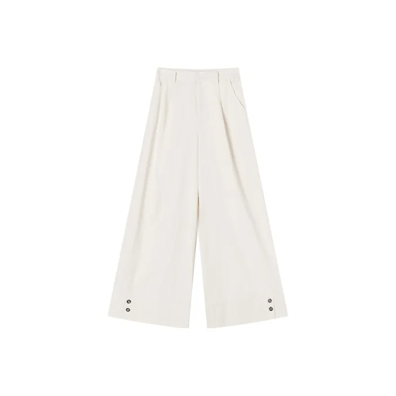 XIANGYING Casual Pants Women's Heron White-0