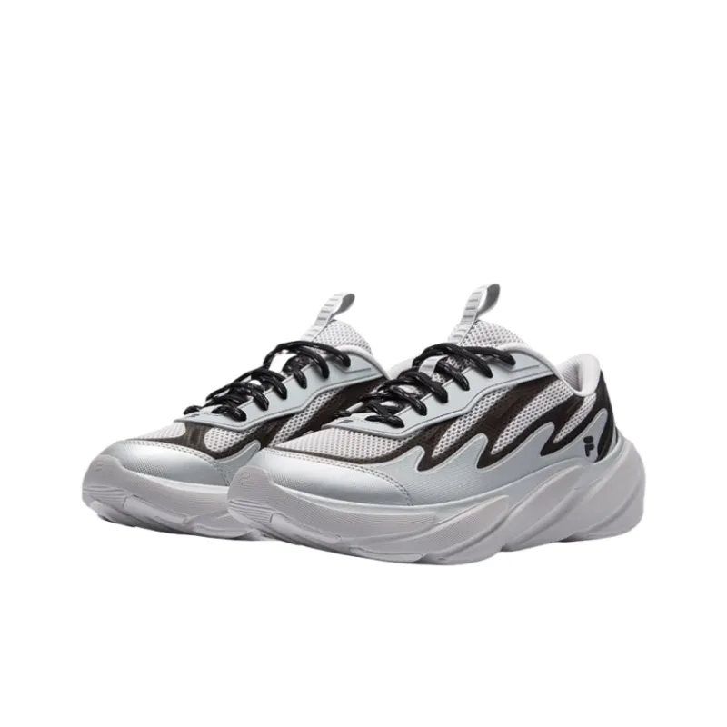 FILA FUSION STORMY Shoes Abrasion Resistant Breathable Low Top Casual Shoes Men's Gray Silver-1