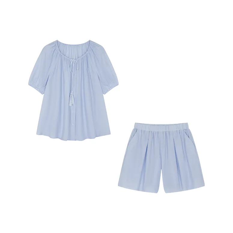 Mo Han Yi Mei Casual Suit Women's Saltwater Blue-0