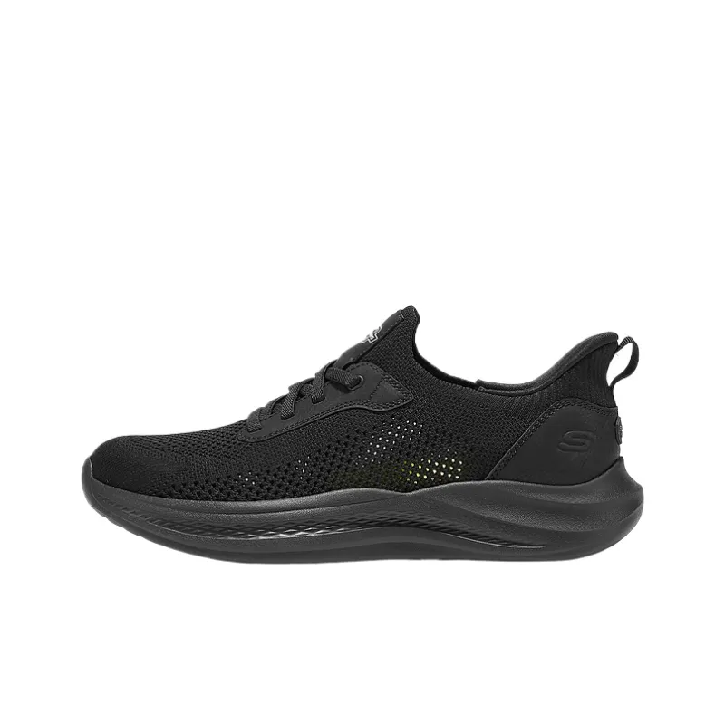 Skechers STREET WEAR Low Top Training Shoes Men's All Black-0