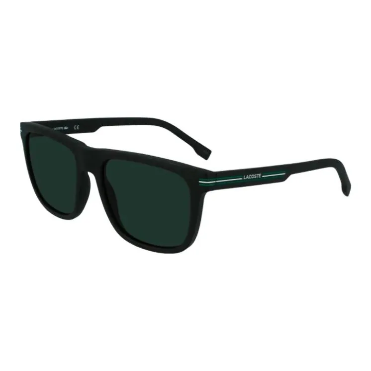 LACOSTE Square Sunglasses Men's Black-0