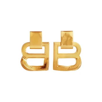 Balenciaga Earrings Unisex Gold