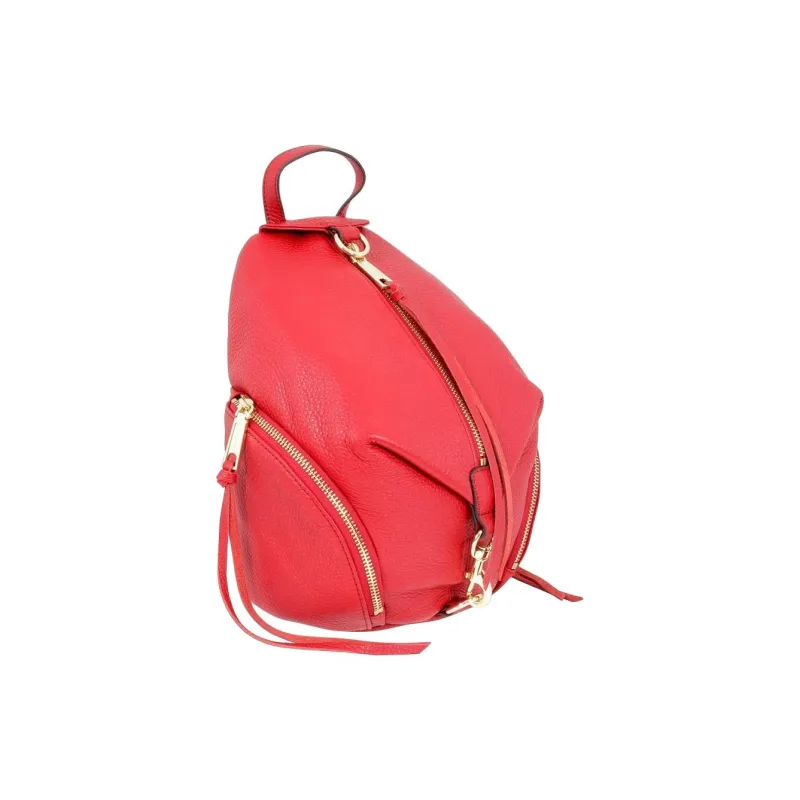 REBECCA MINKOFF Genuine Leather Backpack Women's Red-1