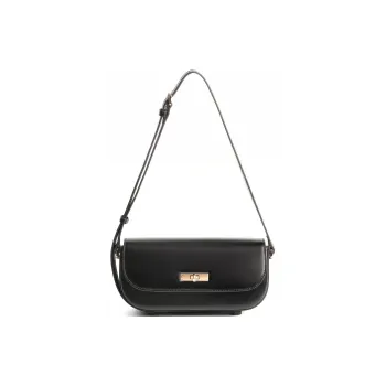 BELLE Cow Leather Underarm Shoulder Bag Women's Black