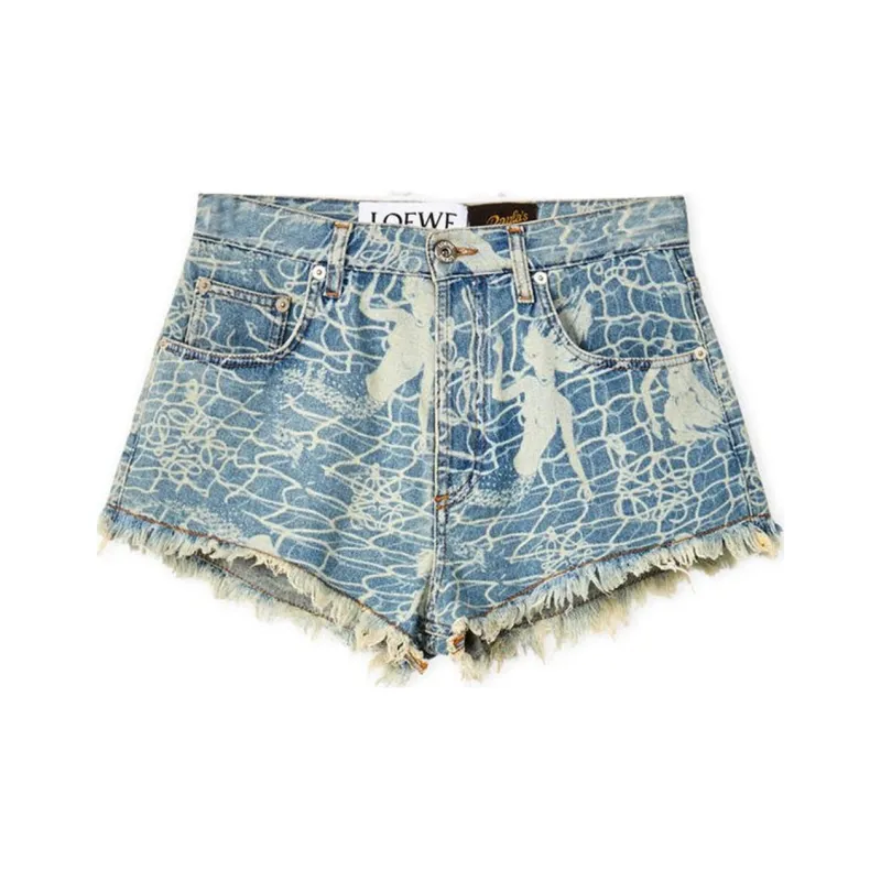 LOEWE Denim Shorts Women's Blue-0