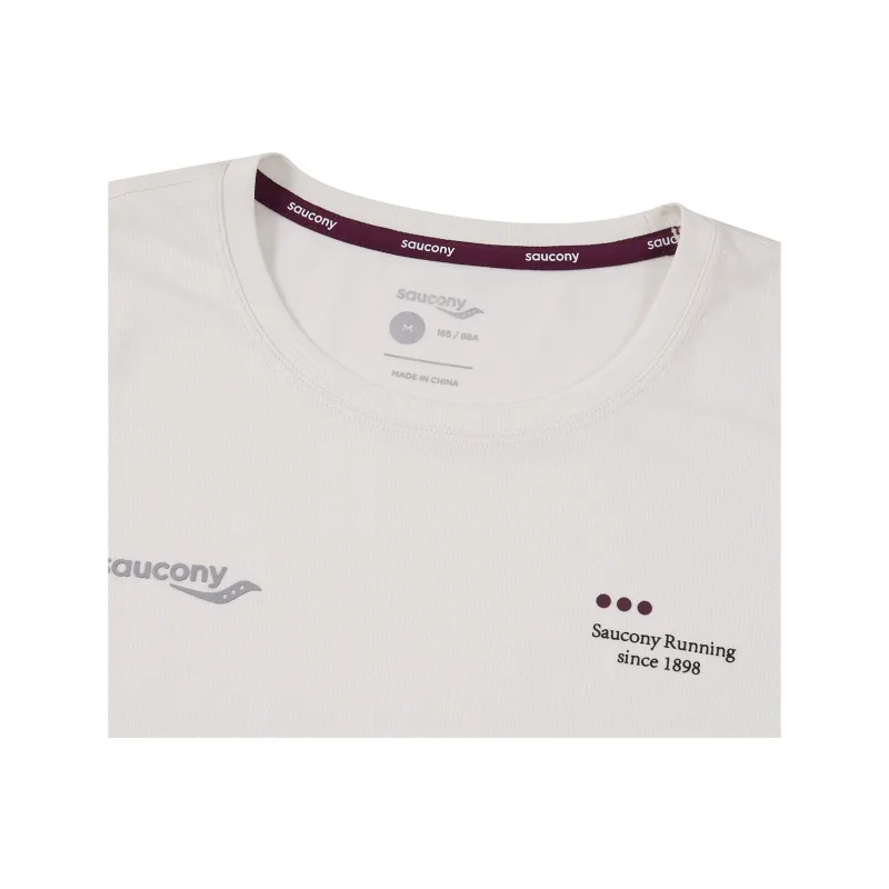 Saucony T Shirt Women's Ivory Beige-2