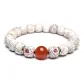 Star Moon Bodhi Seeds+Southern Red Agate Good Luck Beaded Bracelet