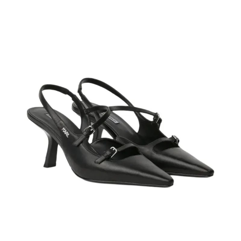 KARL LAGERFELD Karmel Slim Heel High Heels Women's Black-2