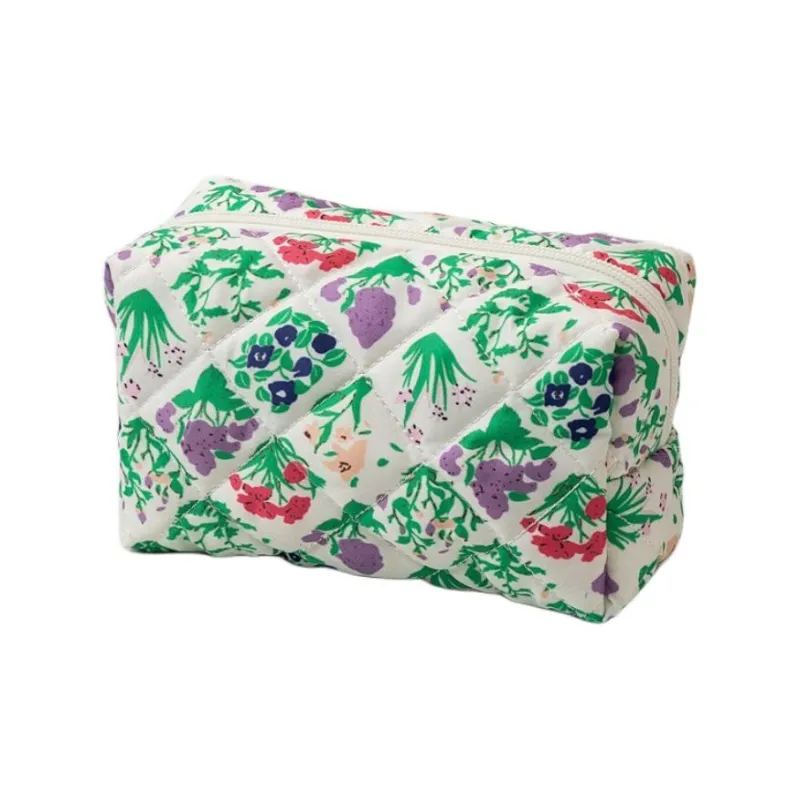 ZHIYIN Travel Floral Skincare Storage Bag, Small Floral Storage Portable Wash Bag For Women's Make up Tools-2
