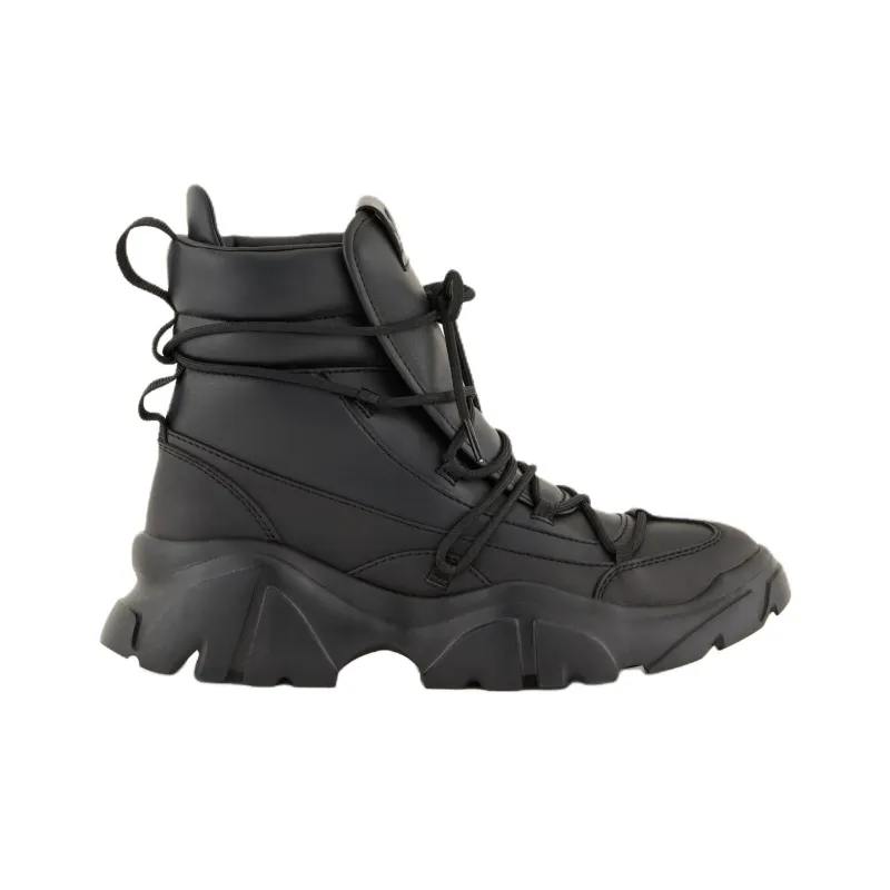 EMPORIO ARMANI EA7 Flakes Ankle Boots Women's Black-1