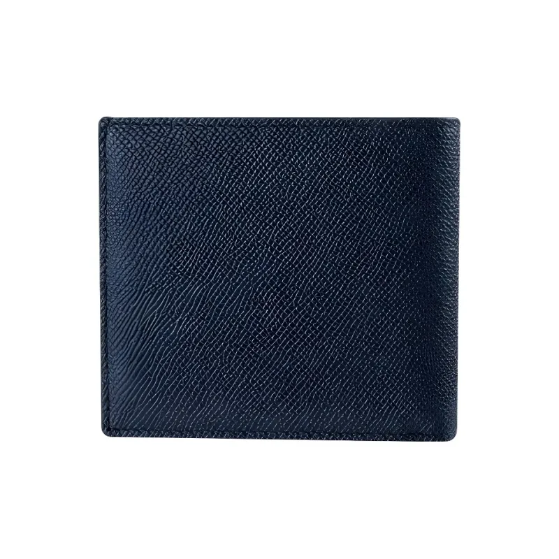 BALLY Cow Leather Wallet Card Holder Wallet Trumpets Men's Marine Blue-2