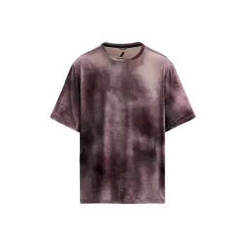 ZARA T Shirts Men Burgundy Red