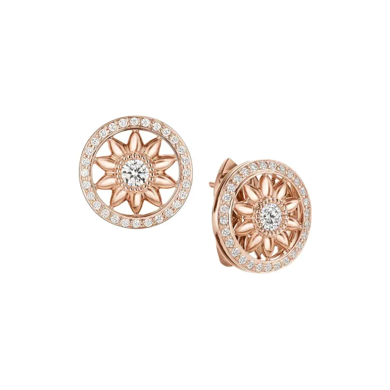 HARRY WINSTON Diamond Earrings Women's Rose Gold-1