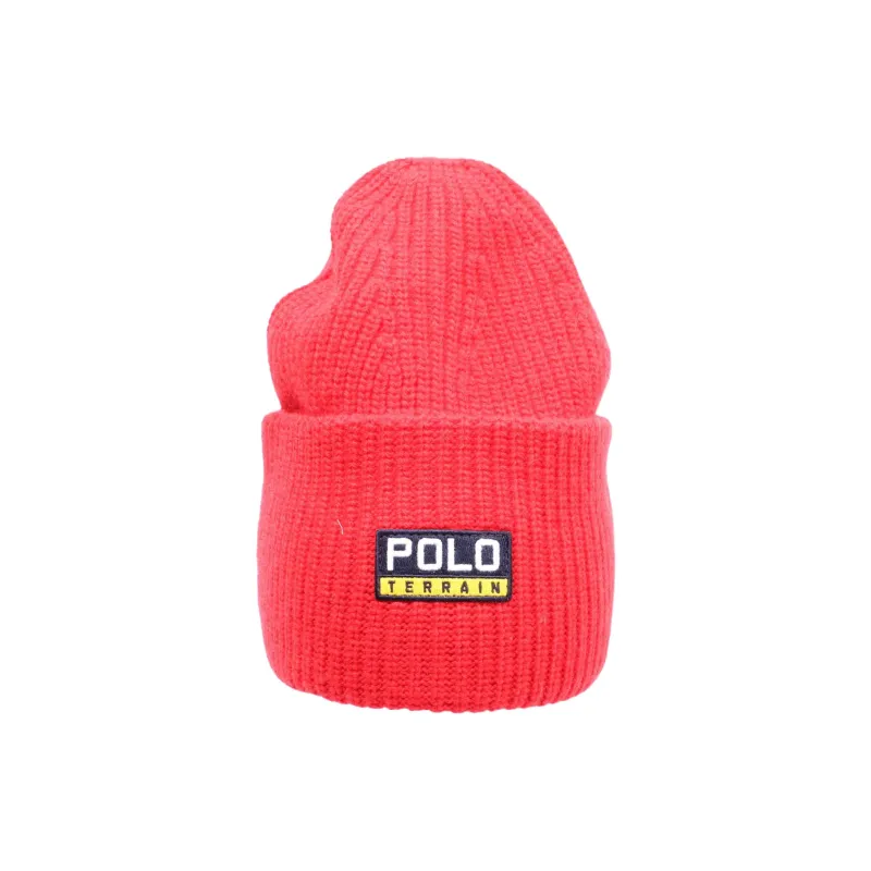 Polo Ralph Lauren Knitted Fabric, Wool, Cashmere Beanies Men's Red-0