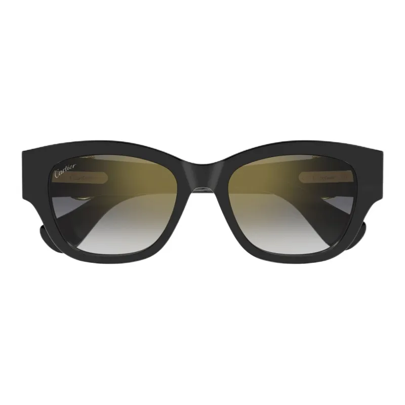 CARTIER Recycled Acetate Square Sunglasses Women's Black-1