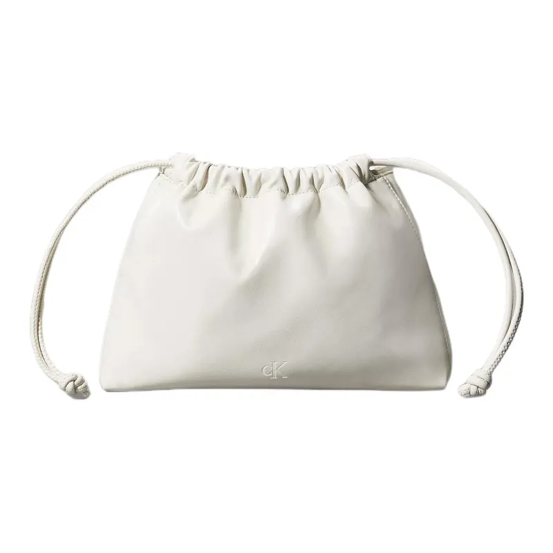 CALVIN KLEIN Artificial Leather Crossbody Bag, Shoulder Bag Regular Women's Goose White-0
