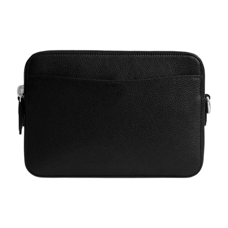 COACH Charter Leather Crossbody Bag, Shoulder Bag Medium Size Women's Black-2