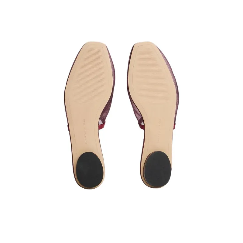 Tommy Hilfiger TH Monogram Casual Single Shoes 2.6cm Women's Red-5