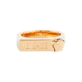 VERSACE Gold Plated Metal Rings Men's Gold