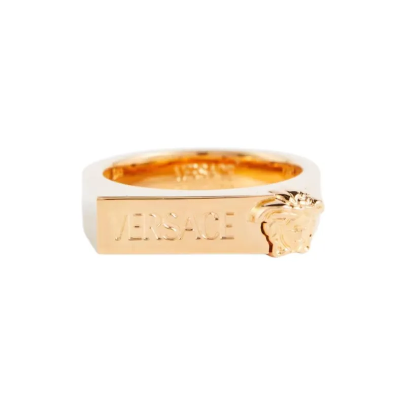 VERSACE Gold Plated Metal Rings Men's Gold-0