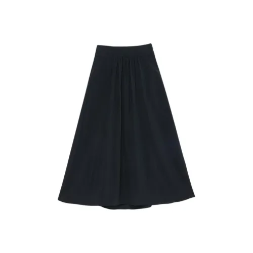 BLUE ERDOS 블랙 여성 캐주얼 롱 스커트
