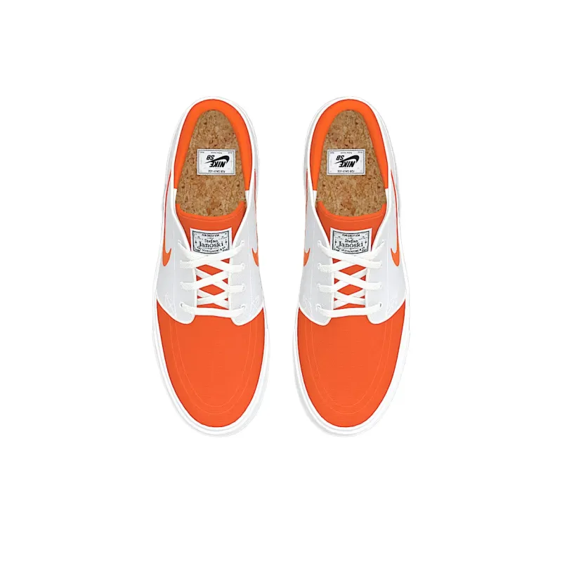 Nike Sb Zoom Janoski Mid Top Skateboard Shoes Women's Orange White-2