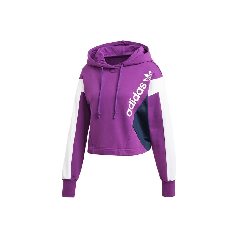 Adidas CROPPED Hoodie Sweatshirt Women's-0