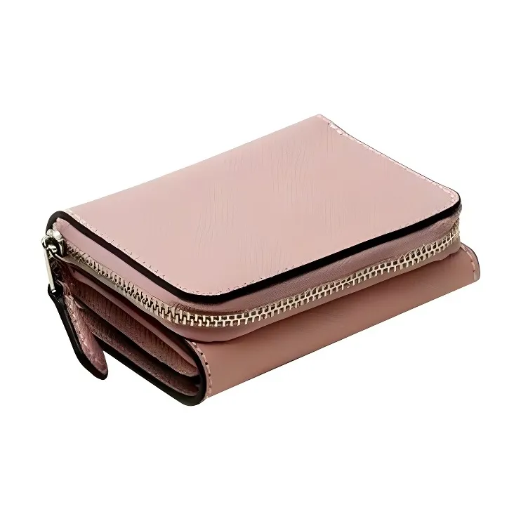 COACH Trifold Wallet Leather Wallet Mini Women's Pink-2