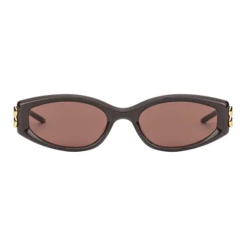 GENTLE MONSTER Acetate Stainless Steel Metal Irregular Shape Sunglasses Unisex Brown
