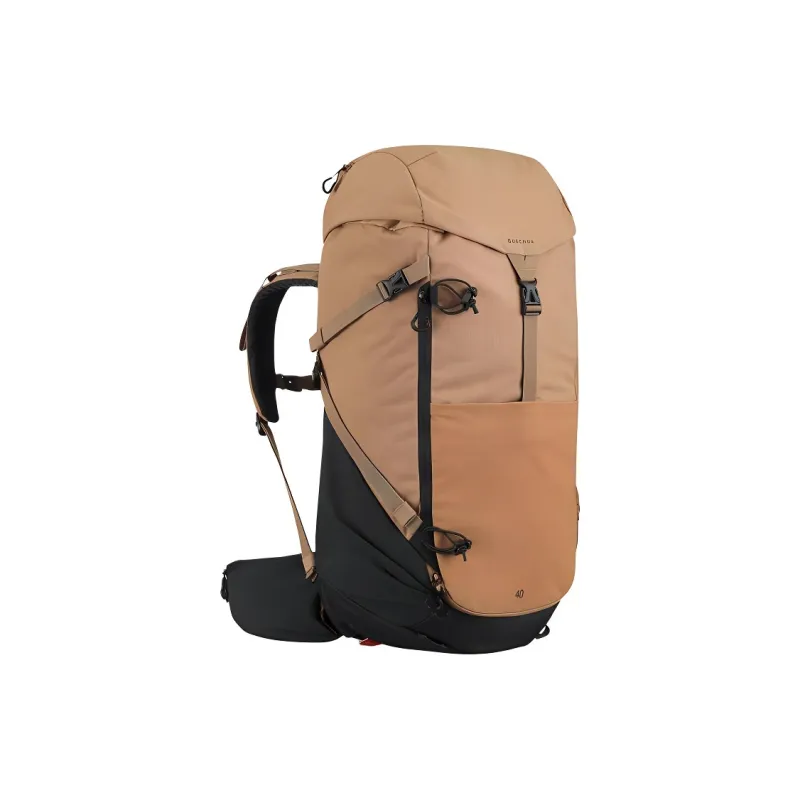 DECATHLON 40L Outdoor Bags Polyester With Polyurethane Mocha & Carbon Gray Unisex-0