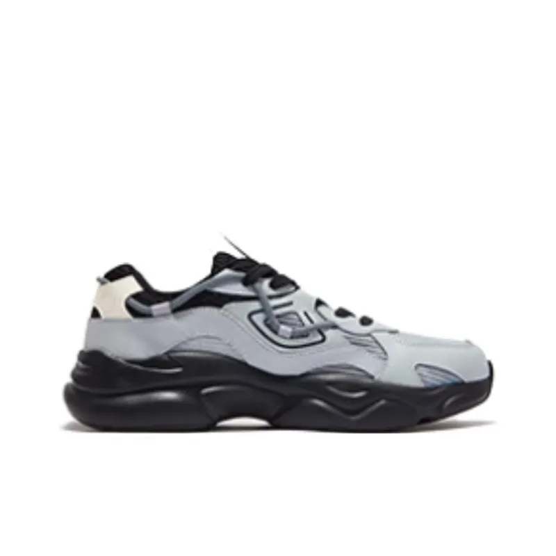 361° Abrasion Resistant Balance Low Top Casual Shoes Men's Gray Black-1
