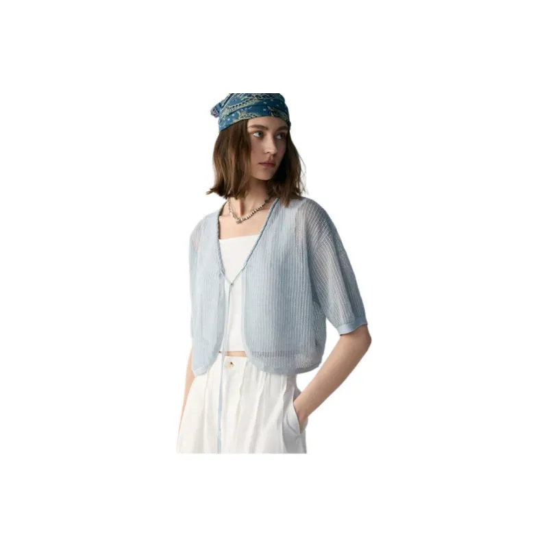 MSLAN Knitwear Women's Ice Gray Blue-0