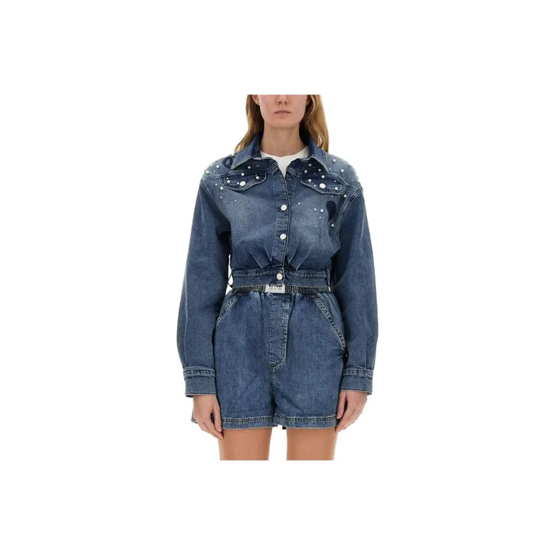 MOSCHINO Denim Jacket Women's Blue-0