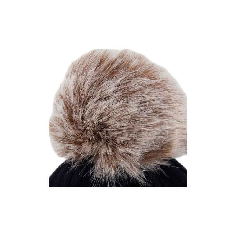 Moncler Fox Fur Beanies Women's Black-1