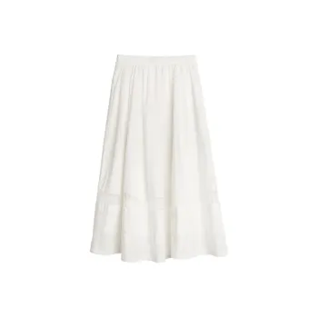 ELLE Casual Long Skirts Women's White