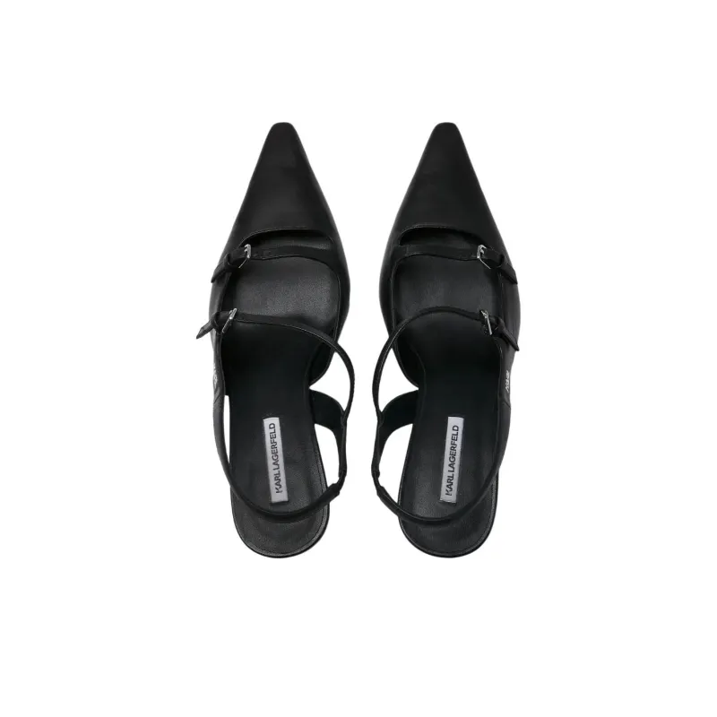 KARL LAGERFELD Karmel Slim Heel High Heels Women's Black-3