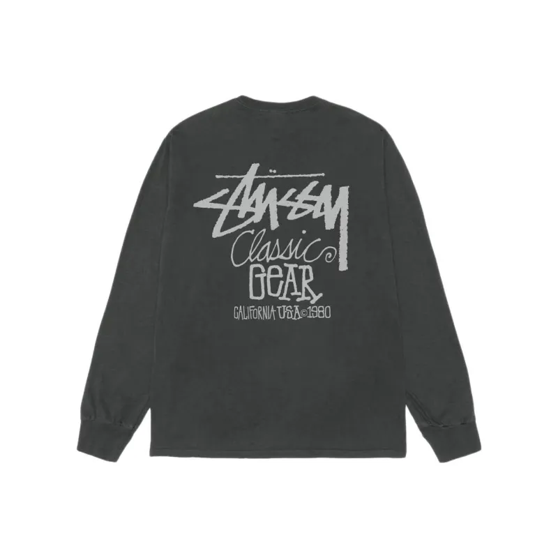 Stussy CLASSIC GEAR LS TEE PIGMENT DYED T Shirt Unisex-4