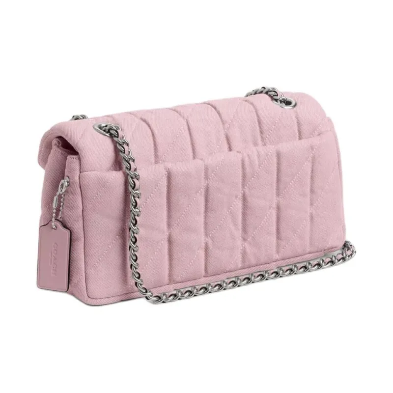 COACH Tabby Leather Crossbody Bag, Shoulder Bag Medium Size Women's Light Pink-1