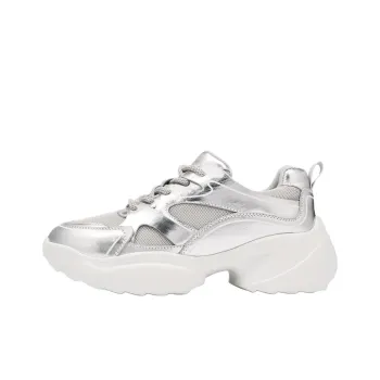 73Hours Closed On Sundays Abrasion Resistant Low Top Chunky Sneakers Women's Silver