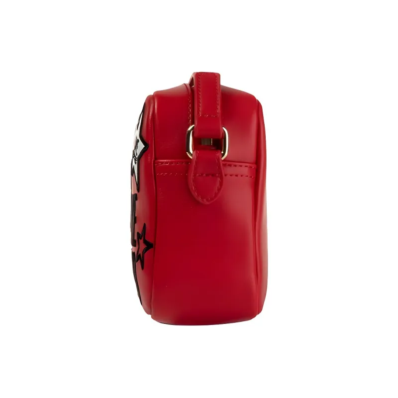 MOSCHINO PU Portable Crossbody Bag, Shoulder Bag Mini Women's Red-3