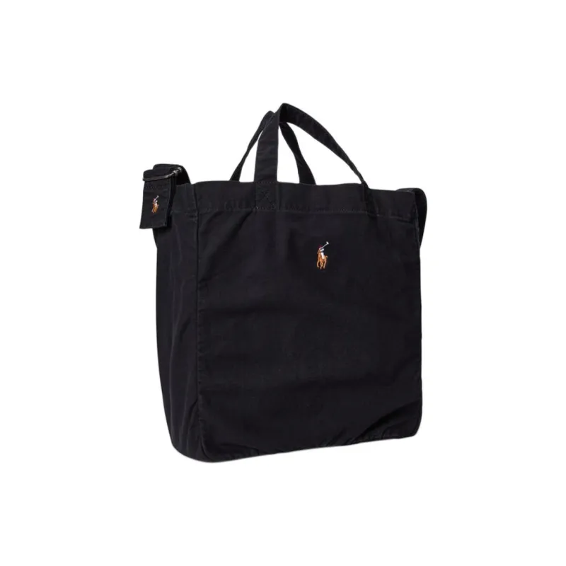 Ralph Lauren Solid Color One Shoulder Handbag Unisex Black-1