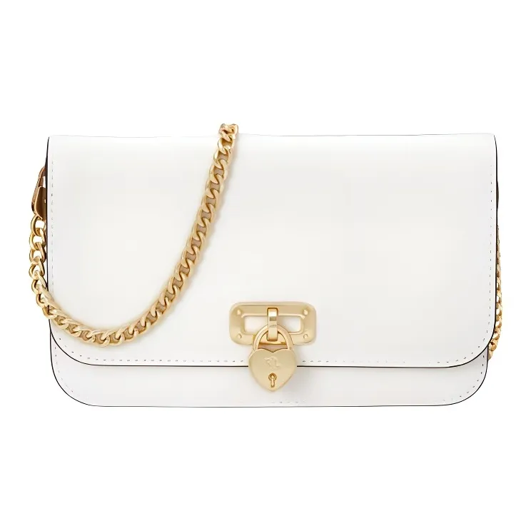 Ralph Lauren Tanner Cow Leather Shoulder Bag Tubas Women's White-0