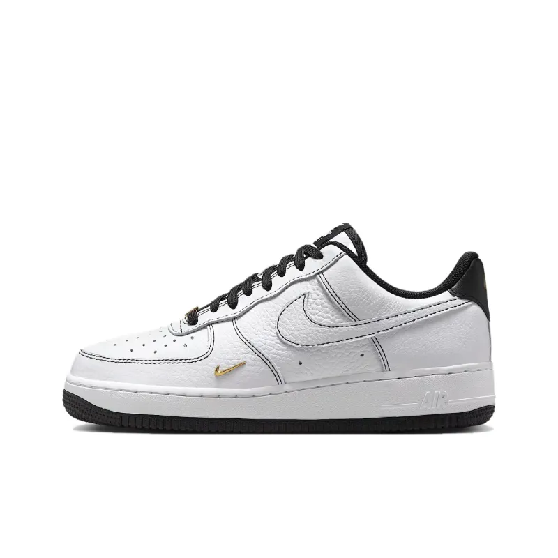 Nike Air Force 1 Abrasion Resistant Breathable Low Top Skateboard Shoes Women's Black White-0