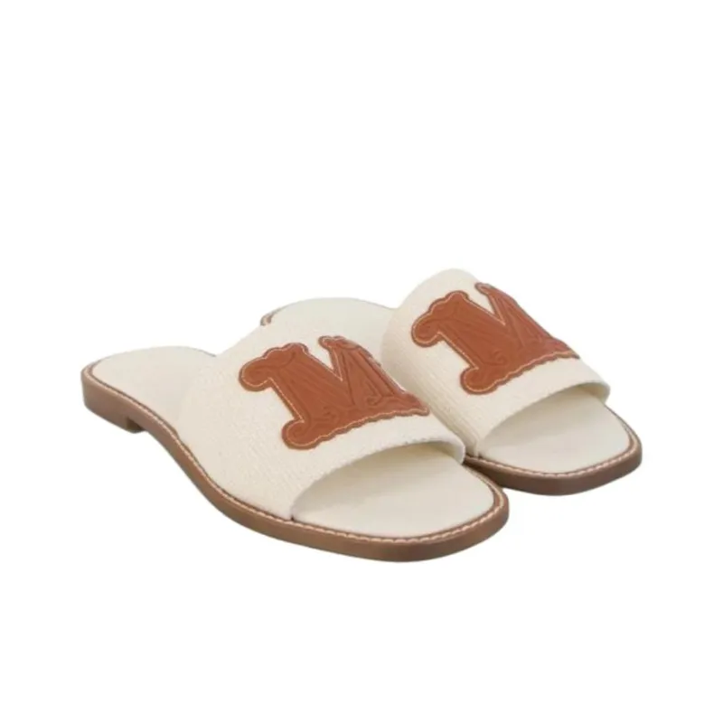 MaxMara Slide Slippers Women's White-2