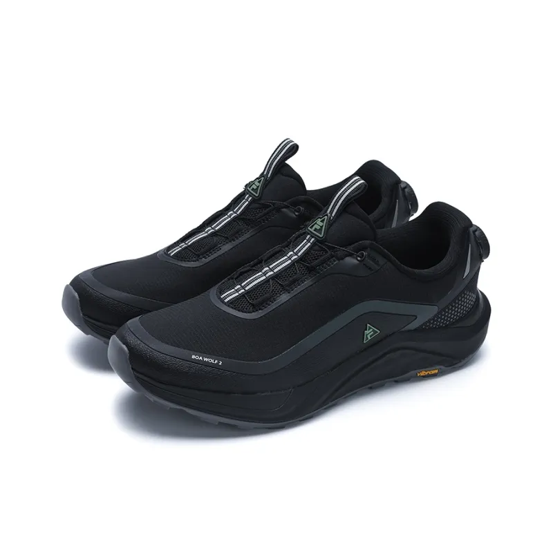 FILA BOA WOLF Anti Slip Wear Resistant Low Top Trail Running Shoes Men's Black-2