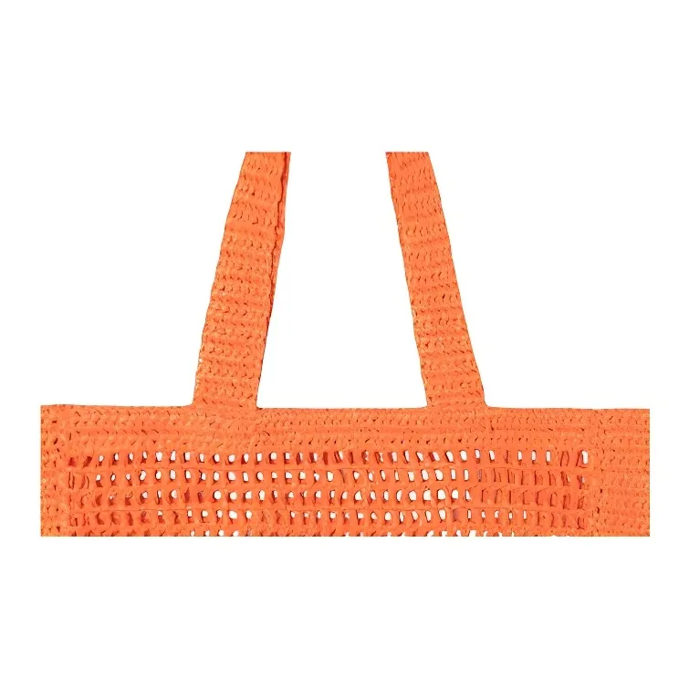 Stussy Woven Tote Bag, Shopping Bag, Handbag, Shoulder Bag Unisex Orange-2