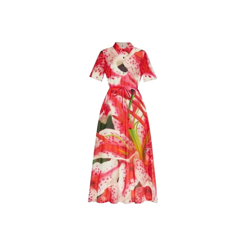 TORY BURCH Short Sleeved Dress Women's Lily Pink-0